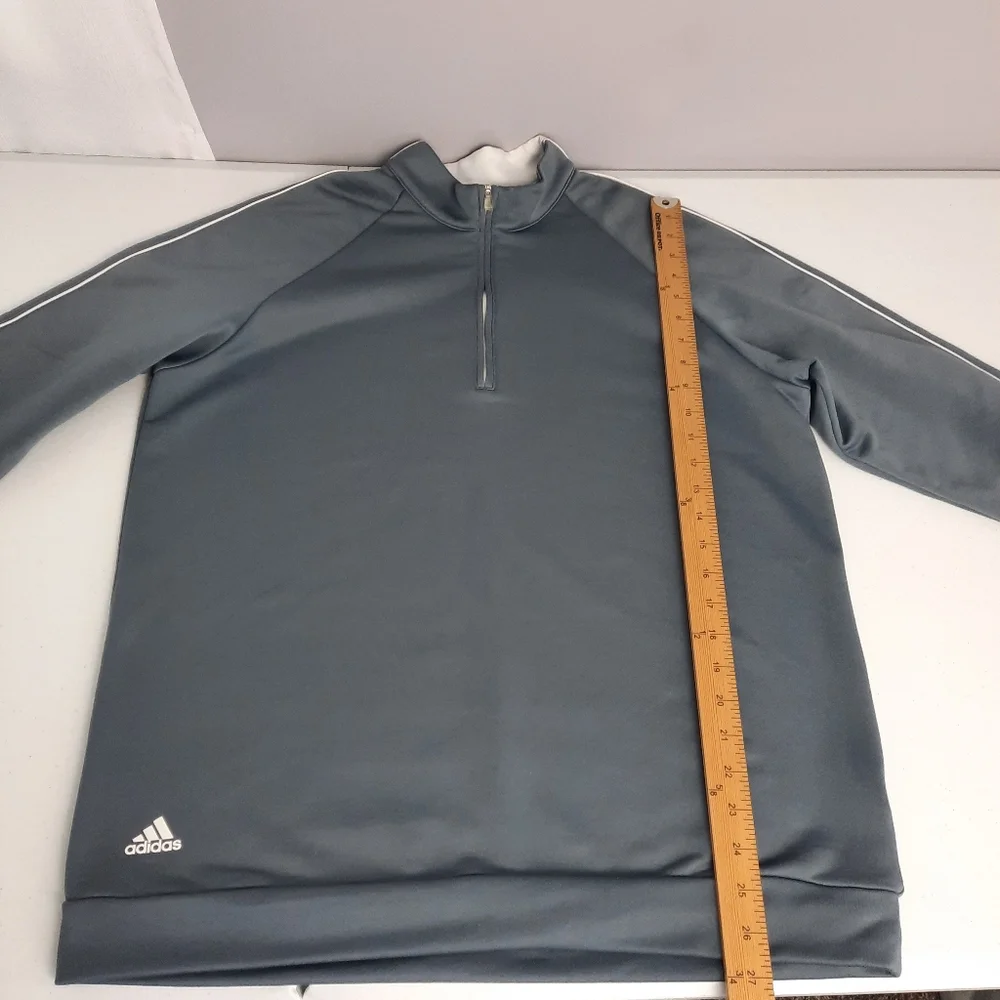 Adidas ClimaLite Men's Gray 1/4 Zip Pullover Sweatshirt size Medium